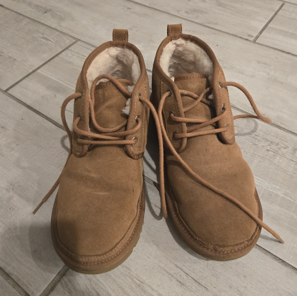 Cozy Tan Suede Ankle UGG Boots